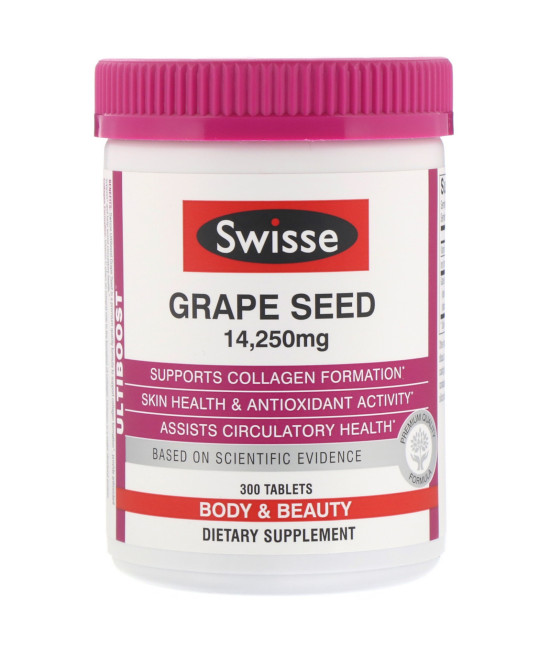 Swisse, Ultiboost, Grape Seed, 14,250 mg, 300 Tablets