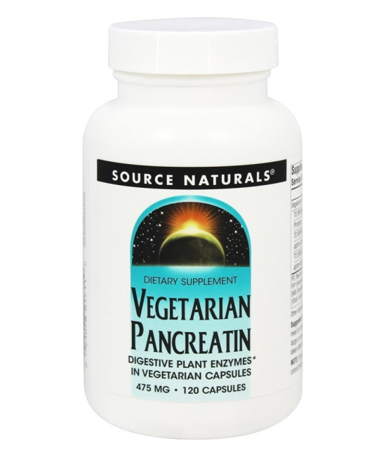 Vegetarian Pancreatin 475 mg. - 120 Vegetarian Capsules