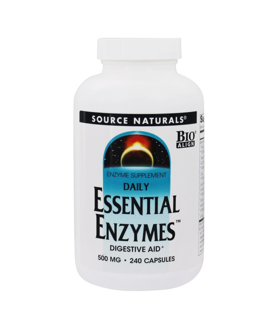 Daily Essential Enzymes 500 mg. - 240 Capsules