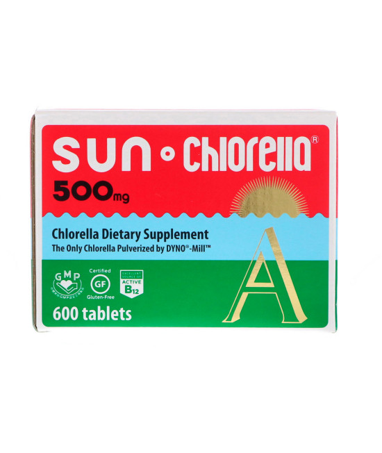 Sun Chlorella, Sun Chlorella A, 500 mg, 600 Tablets