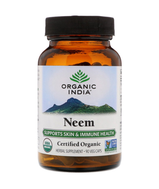 Organic India, Organic, Neem, 90 Veg Caps
