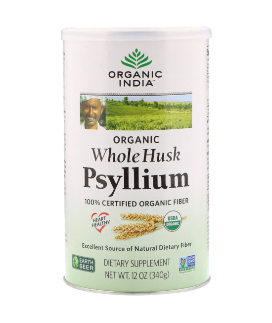 Organic India, Psyllium, Whole Husk, 12 oz (340 g)
